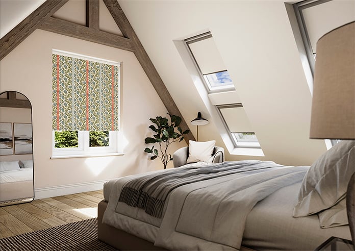Petal & Block Latika Stripe, Neem - Roller Blind - Image 7